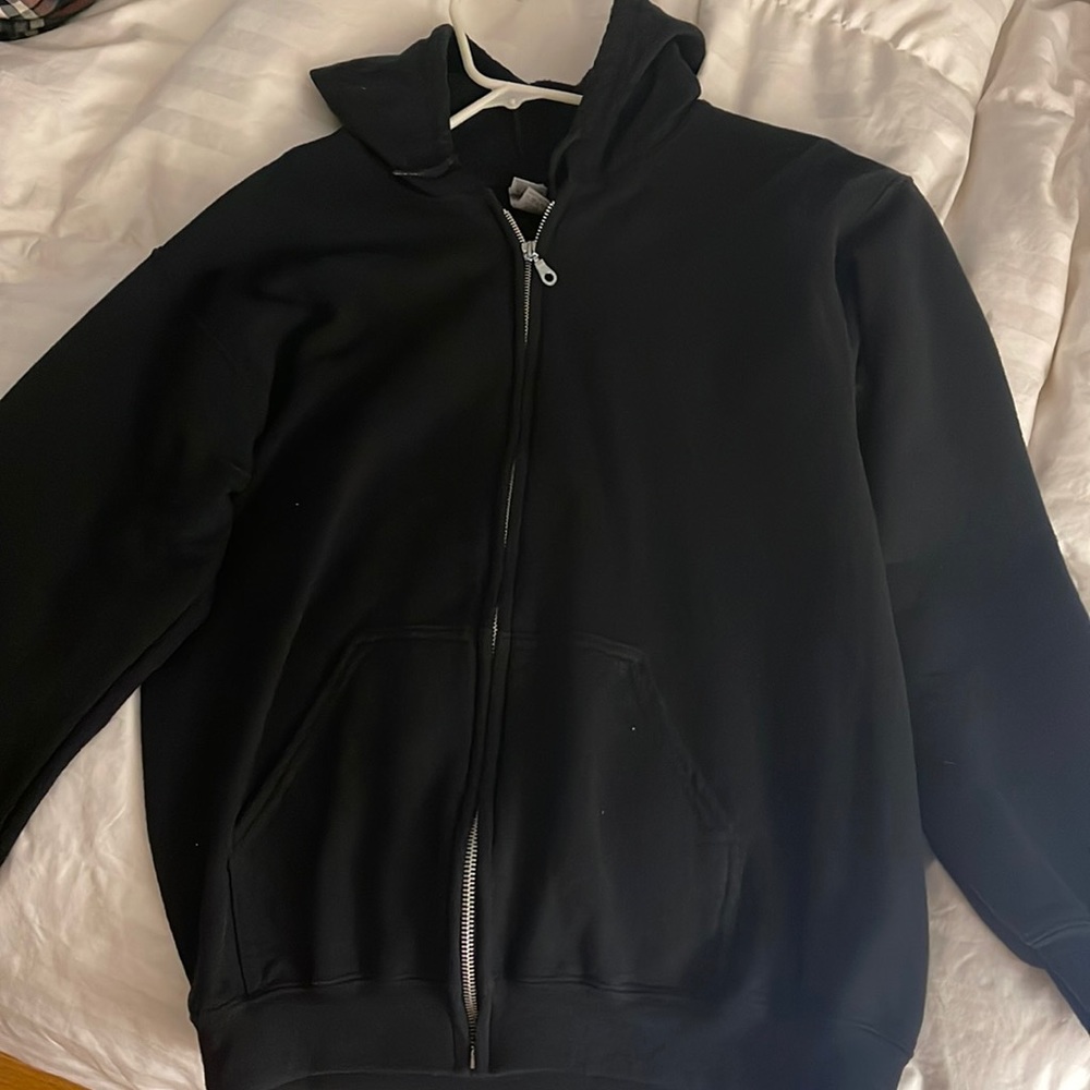 Black Zip Up Hoodie Size Mens Medium